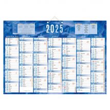 Calendrier Mural Annuel Bouchut - Bleu - 38,5 X 54 Cm