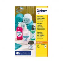 Étiquettes multi-usages L4852REV Avery - enlevables - rondes - D.63,5 mm - blanc - 200 étiquettes par boîte