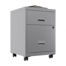 Caisson Mobile Horizon - 2 Tiroirs - Aluminium