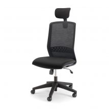 Siège Walden avec têtière- résille , tissu noir M1- 112 à 124 cm de hauteur