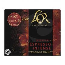 Espresso intense capsule disc de café L'Or Professionel - pour machine compatible Nespresso Pro - intensité : 9 - boîte de 50
