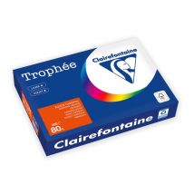 Papier couleur Clairefontaine A4 Trophée Rouge cardinal 80g - Ramette de 500 feuilles - Lot de 5