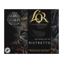 Ristretto capsule disc de café L'Or Professional - pour machine compatible Nespresso Pro - intensité : 10 - boîte de 50