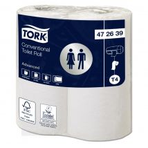 Papier toilette double épaisseur Tork Advanced T4 - 472639 - 48 rouleaux - carton 12 x 4 rouleaux