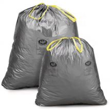 Sac À Déchets Courants À Liens Coulissants - 110 L - Gris