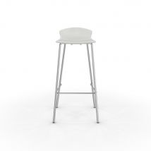 Tabouret haut de restauration Nelo - assise polypropylène - blanc - Lot de 4