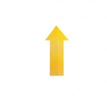 Symbole de marquage au sol permanent Durable - Adhésif antidérapant - Flèche - 20 x 10 cm - Jaune (paquet de 10)