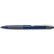 Stylo bille rétractable Schneider Loox - avec grip caoutchouc et clip en métal - encre bleue
