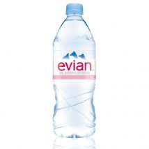 Bouteille d'eau minérale Evian - 1 L - Lot de 12