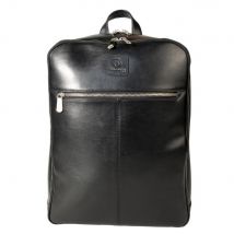 Sac à dos Exacompta Exactive en cuir avec fermeture éclair pour ordinateur - Noir