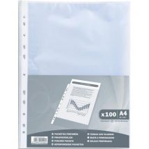Sachet De Pochettes Perforées Exacompta A4 En Polypropylène Grainé 3,8/100e