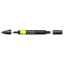 Feutre double pointe PROMARKER, Winsor & Newton - Une pointe fine et une pointe large - Couleur Jaune