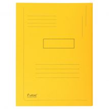 Chemise Exacompta Forever A4 À 2 Rabats - 200 Feuilles - 240 X 320 Mm - Carton Comprimé Recyclé - Jaune - 50 Unités