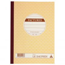 Manifold autocopiant "Facture" - triple exemplaires 21x14,8 cm - 50 pages - Lot de 5