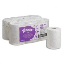 Essuie-mains Kleenex Slimroll 2 plis pour Aquarius blanc - L100 m, H19,8 cm D14,5 cm - lot de 6 bobines