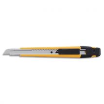 Cutter ambidextre Olfa A-1 - poche - lame sécable largeur 9 mm - jaune/noir