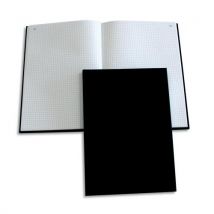 Registre toilé folioté Elve - 36 x 23 cm - 300 pages - quadrillé 5/5 - noir