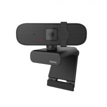 Webcam 1080P HD HAMA - Microphone intégré - Filaire USB-A - Noire