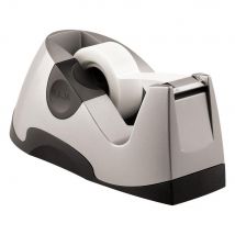 Distributeur De Ruban Adhésif Professionnel - Socle Lesté Antidérapant - Mandrin De 25 Mm - Argent Et Noir