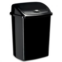 Poubelle à couvercle basculant CEP - en PP recyclable - 50 L - L40,5 x H68,5 x P31 cm - noire