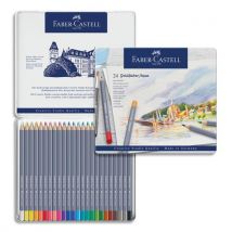 Crayons de couleur Faber Castel Goldfaber aquarellables - coloris assortis - étui de 24