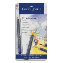 Crayons de couleur Faber Castel Goldfaber - coloris assortis - étui de 12