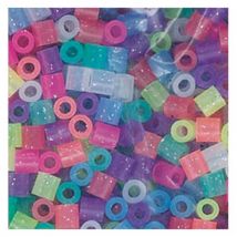 Sachet de 3000 perles à repasser pailletées assorties
