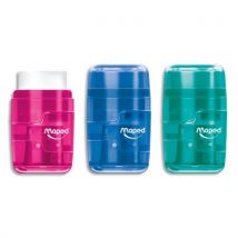 Taille crayon/gomme Maped Connect "Translu" - 2 trous - en présentoir - Lot de 20