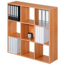 Module bibliothèque multicases classique - 9 cases - aulne