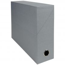 Boîte de classement Exacompta en toile cartonnée - Dos 90 mm - gris - Lot de 5 boîtes