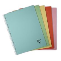 Cahier À Spirale Clairefontaine Linicolor A4 21 X 29,7 Cm - 90g - Petits Carreaux 5x5 - 180 Pages - Assorties