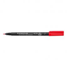 Marqueur permanent Staedtler Lumocolor pointe ogive fine - Rouge - Lot de 2