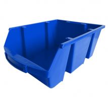 Bac à bec en plastique - 28 L - porte étiquette - polypropylène bleu - L30,5xH17,5xP46 cm - Lot de 8