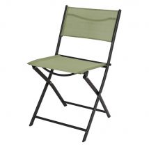 Chaise d'extérieur pliable Jules en textilène - Kaki - Lot de 4