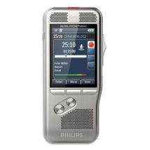 Pocket Mémo DPM8000 Philips - interrupteur 4 positions - carte SD - log Pro Dictate - station d'accueil - batterie