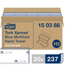 Essuie-mains plié Xpress Universal - 150388 - pliage en Z double épaisseur gaufré - 20 x 237 unités - pour TORK H2