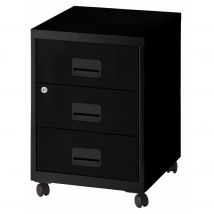 Caisson mobile Primo Iso - 3 tiroirs - noir