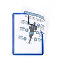 Pochette murale Tarifold Magneto Solo - Cadre d'affichage magnétique A4 - Cadre bleu - Lot de 2