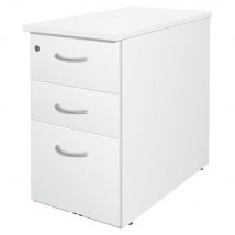 Caisson mélaminé - NF Environnement - hauteur bureau blanc - H72 x L 42 x P 80 cm