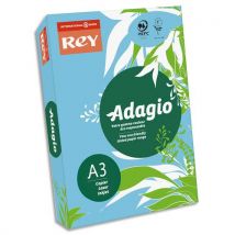 Papier couleur Adagio - teinte vive - 80 g - A3 - bleu vif - Ramette Papier de 500 feuilles
