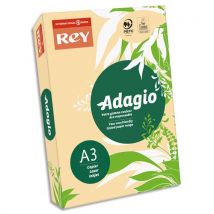 Papier couleur Adagio - teinte pastel - 80 g - A3 - saumon - Ramette Papier de 500 feuilles