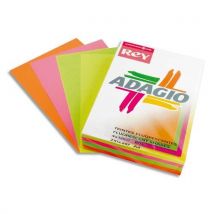 Papier Adagio Flash - teinte fluo - 80 g - A4 - orange mandarine - Ramette Papier de 500 feuilles