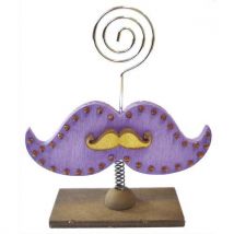 Porte-photo en bois moustache format 100 x 40 x 120 mm, à décorer - Lot de 6