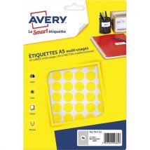 Pastilles adhésives Avery - diamètre 15 mm - imprimables - jaune - sachet de 960
