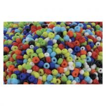 Perles O Color - rocailles opaques - diamètre 2,5mm - couleurs assorties - bocal de 500