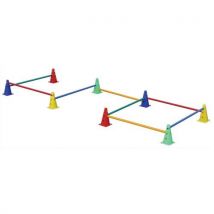 KIT EVEIL PREMIERS SAUTS, 8 balises de 23 cm , + 8 bâtons de 80 cm
