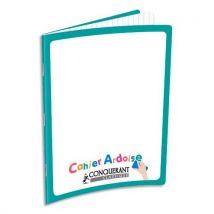 Cahier Conquerant ardoise - agrafé - 24x32 cm - 48p - 90g - séyès - couverture effaçable unie recto séyès verso - lot de 9 - Lot de 20