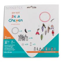 Kit DIY 3 attrape-rêves Sodertex BE A CHEYEN à fabriquer - Matières & coloris assortis L614914