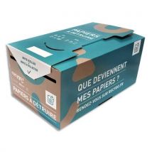 Collecteurs de Papier Kadnabox Recygo - en carton recyclé - 20L - L25 x H19 x P28 cm - marron/bleu - lot de 10