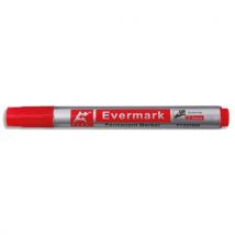 Marqueur permanent pointe ogive 1er prix - corps plastique - encre rouge à base d'alcool